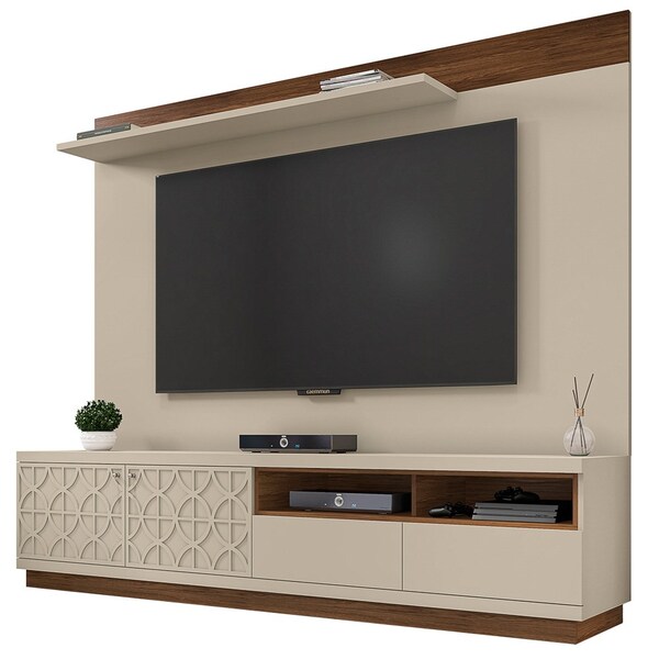 Rack Bancada Renda Com Painel Malha Para Tv Até 75 Pol. Havan