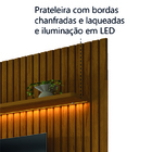 Rack Bancada Requinte Com Painel Ripado Para Tv Até 70 Polega