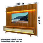 Rack Bancada Requinte Com Painel Ripado Para Tv Até 90 Polega