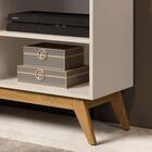 Rack Bancada Retrô 1.08 Tv 32 37 40 42 Polegadas Nichos Porta