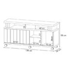 Rack Bancada Rivera 1.3 Com Aparador Infinity Castanho Off Wh