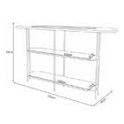 Rack Bancada Rivera 1.3 Com Aparador Infinity Castanho Off Wh