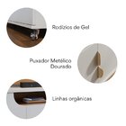 Rack Bancada Santorini 2.0 Para Tv De 75" Off White Matte/fre