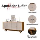 Rack Bancada Scala E Aparador Buffet Brise Freijó Off White