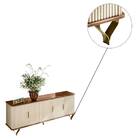 Rack Bancada Sirius 170cm Tv 75'' Castanho Wood Off White Tan