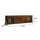 Rack Bancada Sirius Tv 75 190cm 4 Portas Castanho Wood Tana D