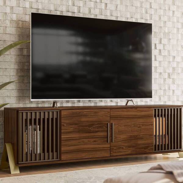 Rack Bancada Sirius Tv 75 190cm 4 Portas Castanho Wood Tana D