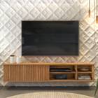 Rack Bancada Suspensa Francis 200cm Tv 70 1 Porta Carvalho Eu