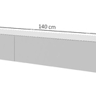 Rack Bancada Suspenso 1,40cm Estilo Contemporâneo Para Tv Até
