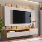 Rack Bancada Suspenso Painel Para Tv 70” Lena Teca Ártico