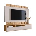 Rack Bancada Suspenso Painel Para Tv 70” Lena Teca Ártico