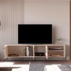 Rack Bancada Tucupí 180cm Para Tv Até 75" Com Pés De Metal