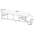 Rack Bancada Tucupí 180cm Para Tv Até 75" Com Pés De Metal