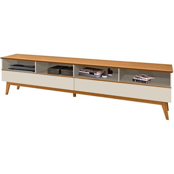 Rack Bancada Tv 65 Pol 181 Cm 14x 2 Gavetas Tebar