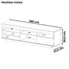 Rack Bancada Tv 75 Pol 180 Cm 1p De Correr Arly