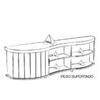 Rack Bancada Tv 75 Pol 180 Cm Arly