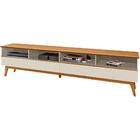 Rack Bancada Tv 75 Pol 218 Cm 148x 2 Gavetas Tebar