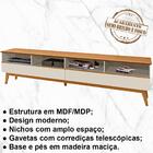 Rack Bancada Tv 75 Pol 218 Cm 148x 2 Gavetas Tebar