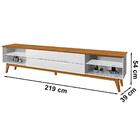 Rack Bancada Tv 75 Polegadas 218cm 15x Off White Nature Tebar