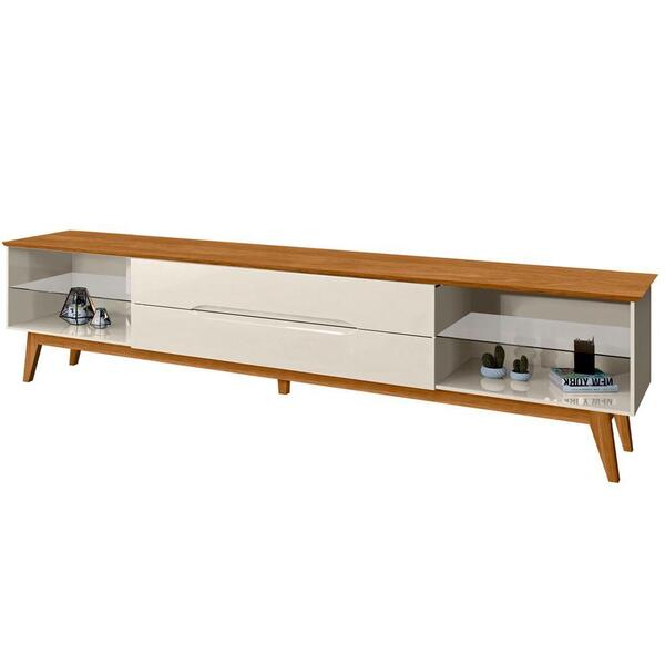 Rack Bancada Tv 75 Polegadas 218cm 15x Off White Nature Tebar