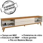 Rack Bancada Tv 75 Polegadas 218cm 15x Off White Nature Tebar