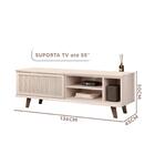 Rack Bancada Tv Até 55 Polegadas Off White Brisa Shop Jm