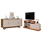 Rack Bancada Valle E Aparador Buffet Mercuri Freijó Off White