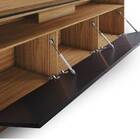 Rack Bancada Venezuela 200cm Tv 82" Noce Milano Preto Fosco T