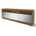 Rack Bancada Venezuela 200cm Tv 82" Noce Milano Preto Fosco T