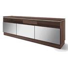 Rack Bancada Venezuela 200cm Tv 82" Nogueira Real Off White T