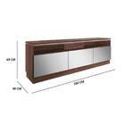 Rack Bancada Venezuela 200cm Tv 82" Nogueira Real Off White T