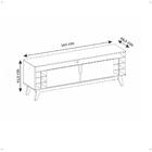 Rack Bancada Wine Tv 60" Nicho 2 Portas Pés Madeira Vintage A