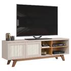 Rack Bancada Yasmim 180cm Tv 60 2 Portas Carvalho Nobre Griz