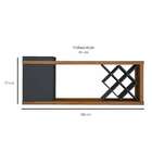 Rack Bar Madrid Carvalho E Grafite 180 Cm