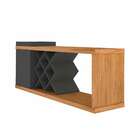 Rack Bar Madrid Carvalho E Grafite 180 Cm