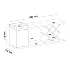 Rack Bar Madrid Pinho E Off White 180 Cm