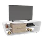 Rack Betim Para Tv Até 60" 2 Gavetas 2 Prateleiras Branco E C