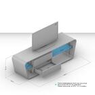 Rack Betim Para Tv Até 60" 2 Gavetas 2 Prateleiras Branco E C