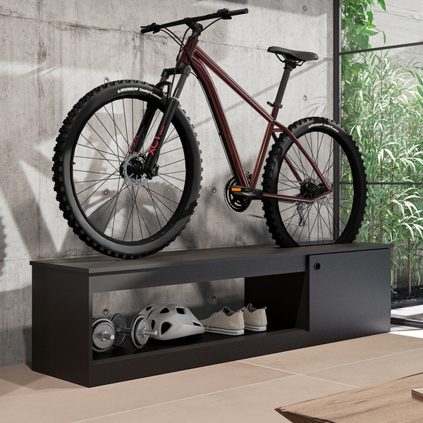 Rack Bike Radicals Preto Com Porta