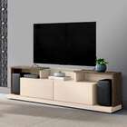 Rack Boston Off White E Marrom 200 Cm