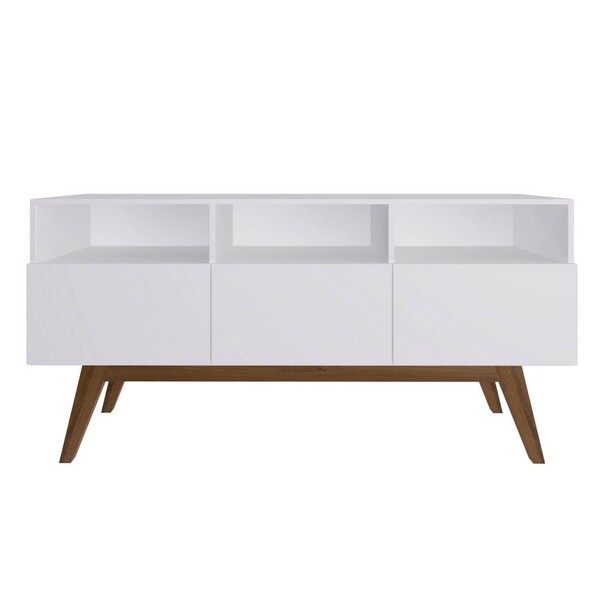 Rack Br113 1 34 3 Portas Branco Estilare Móveis