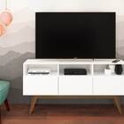 Rack Br113 1 34 3 Portas Branco Estilare Móveis