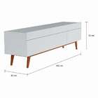 Rack Bristol I 3 Gv Branco Acetinado 180 Cm