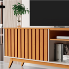 Rack Buriti Portas Ripadas Com Abertura Ao Toque Quatro Nicho