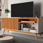 Rack Buriti Portas Ripadas Com Abertura Ao Toque Quatro Nicho