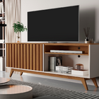 Rack Buriti Portas Ripadas Com Abertura Ao Toque Quatro Nicho