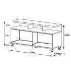 Rack Buzios 1,2 M Com Rodinhas