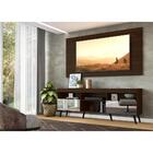 Rack C/ Painel E Suporte P/ Tv 65" C/ Espelho E Pés Retrô Fló