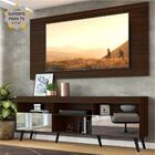 Rack C/ Painel E Suporte P/ Tv 65" C/ Espelho E Pés Retrô Fló