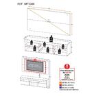 Rack C/ Painel E Suporte Tv 65" 2 Portas Londres Multimóveis